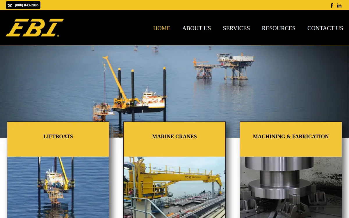 Homepage of Elevating Boats, L.l.c.