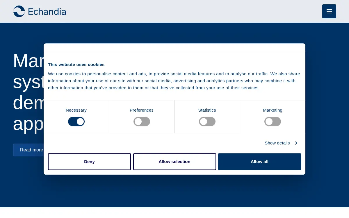Homepage of Echandia Marine US LLC
