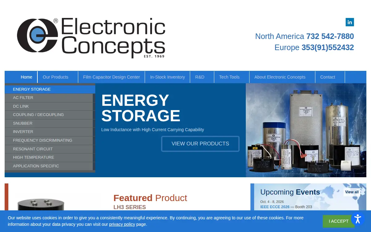 Homepage of Electronic Concepts, INC.