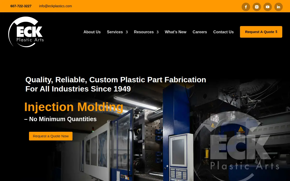 Homepage of Eck Plastic Holdings LLC