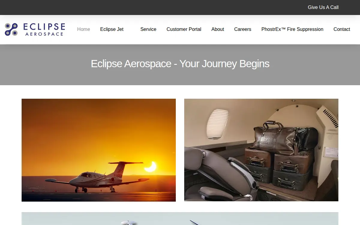 Homepage of Eclipse Aerospace, INC