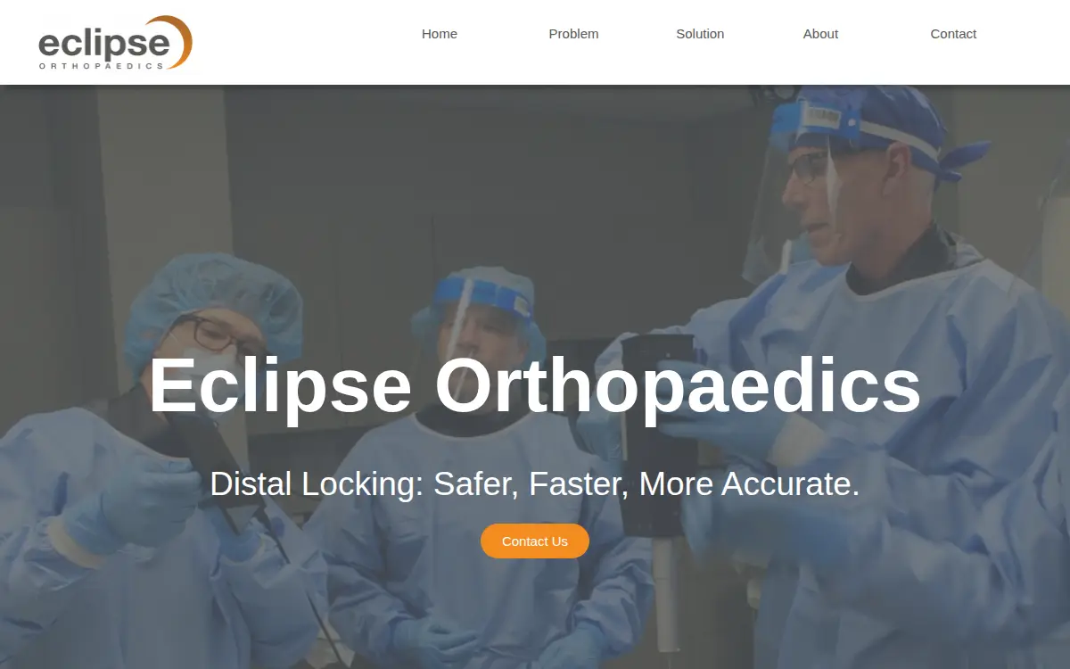 Homepage of Eclipse Orthopaedics INC