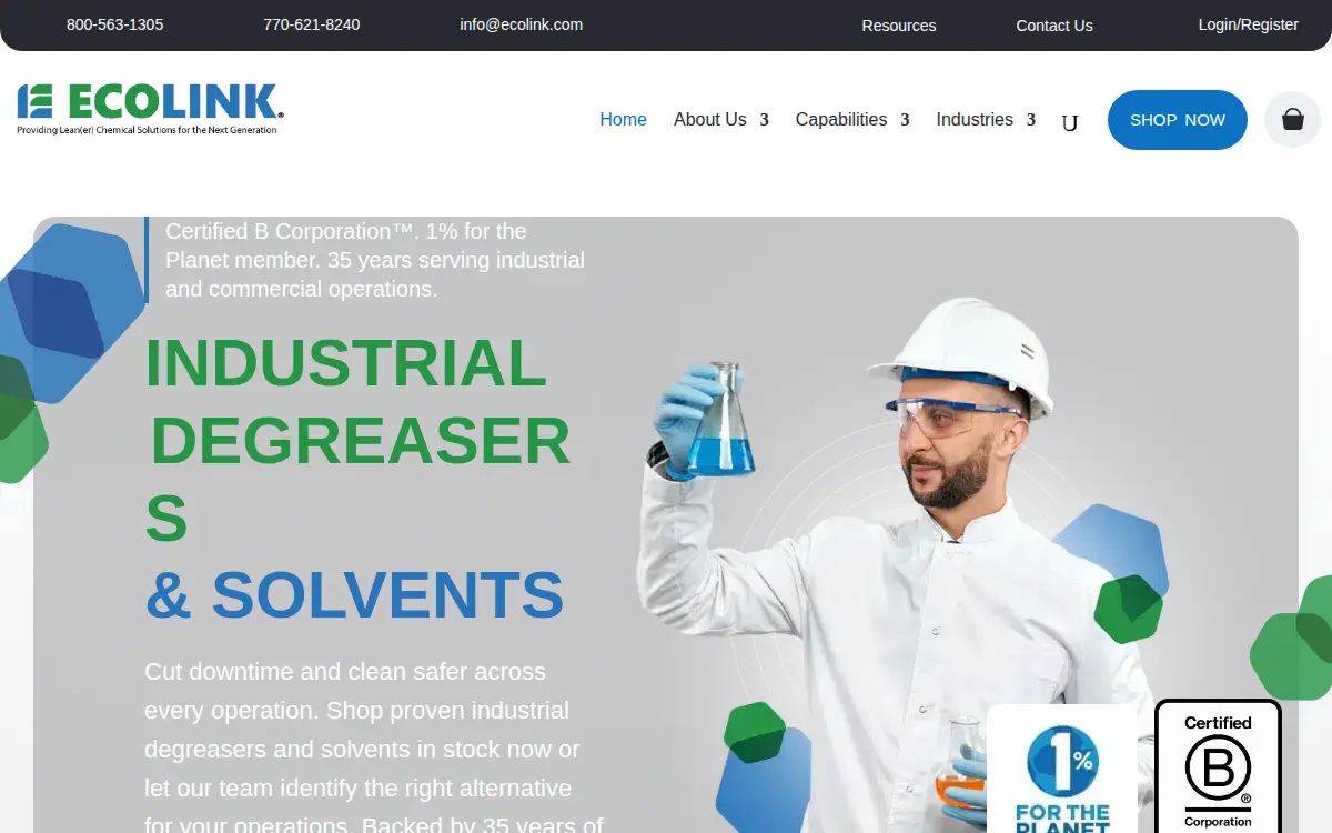 Homepage of Ecolink INC