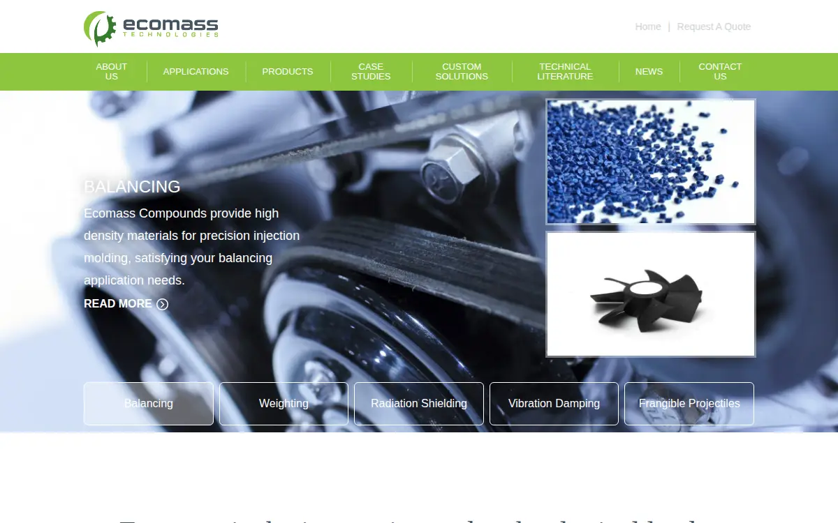 Homepage of Ecomass Technologies, LP