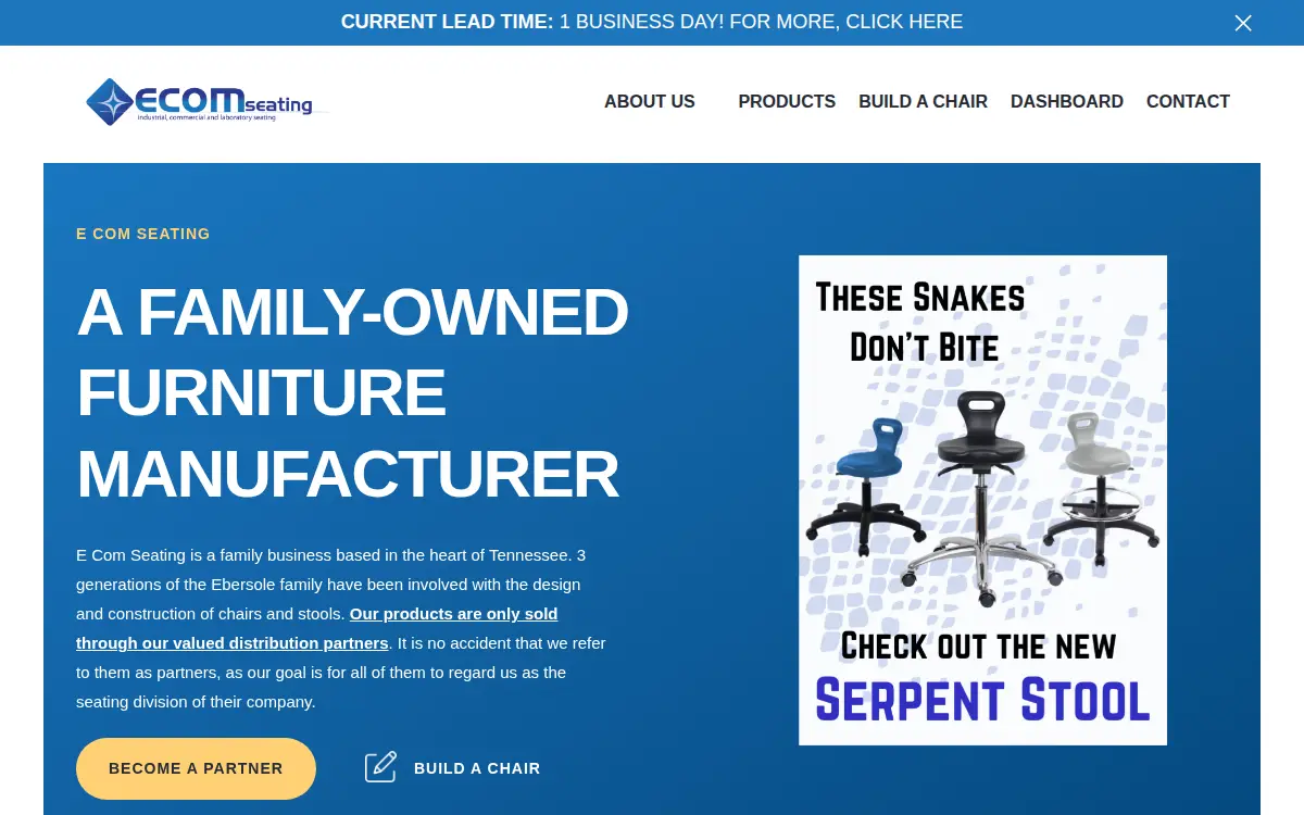 Homepage of E Com, INC.