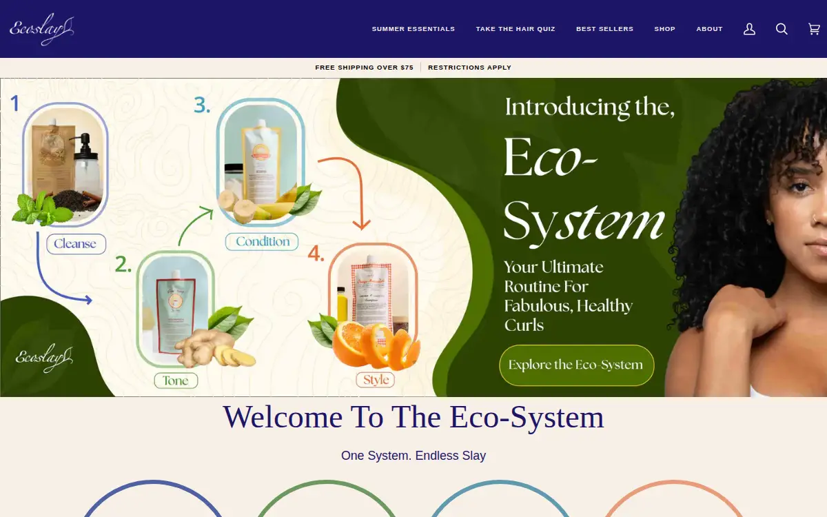 Homepage of Ecoslay, LLC