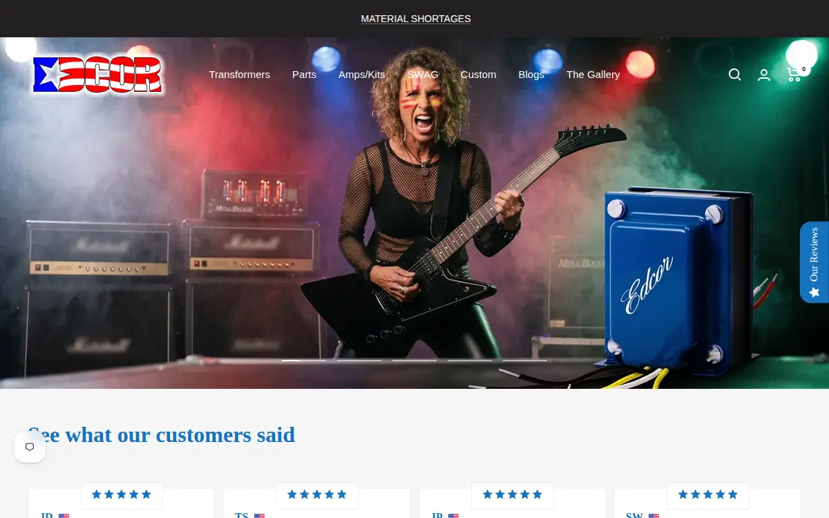 Homepage of Edcor Electronics Corporation