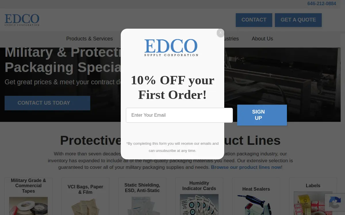 Homepage of Edco Supply Corporation