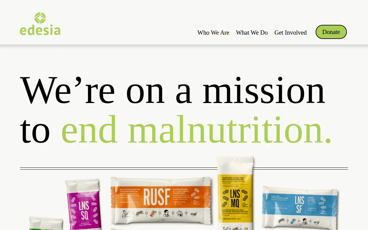 Homepage of Edesia, INC.