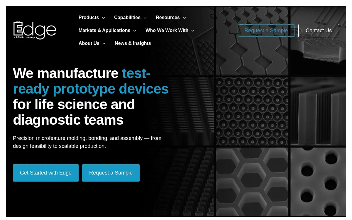 Homepage of Edge Embossing, INC.