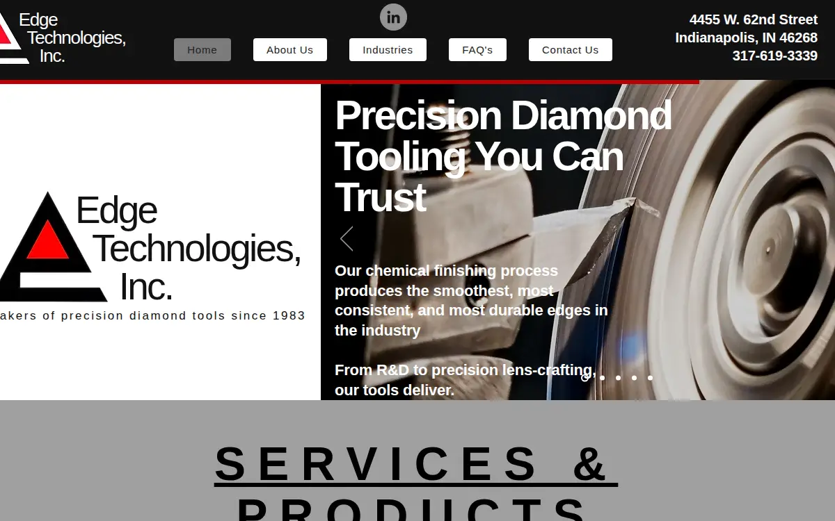 Homepage of Edge Technologies, INC