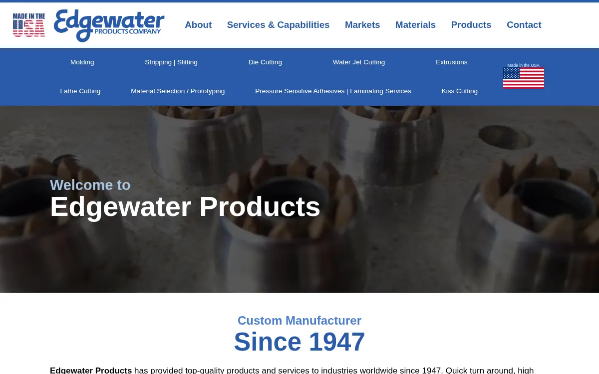 Homepage of Edgewater Products Co, INC