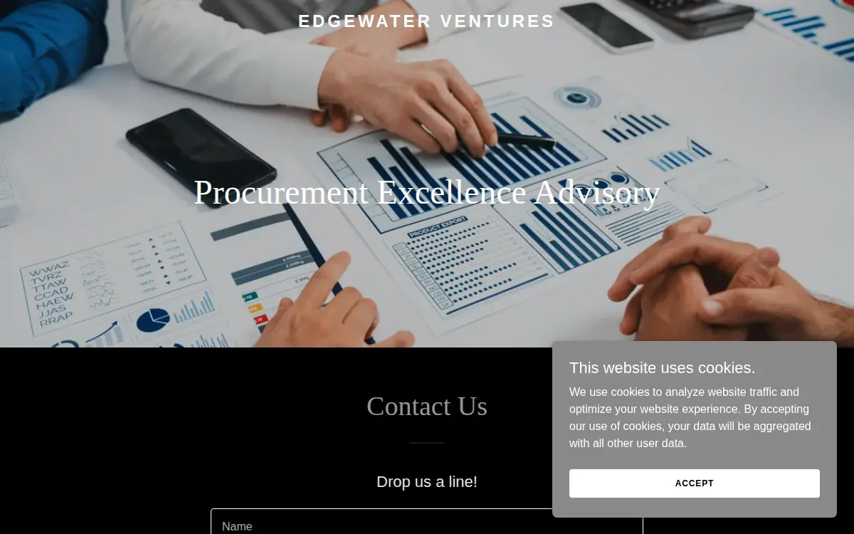 Homepage of Edgewater Ventures LLC