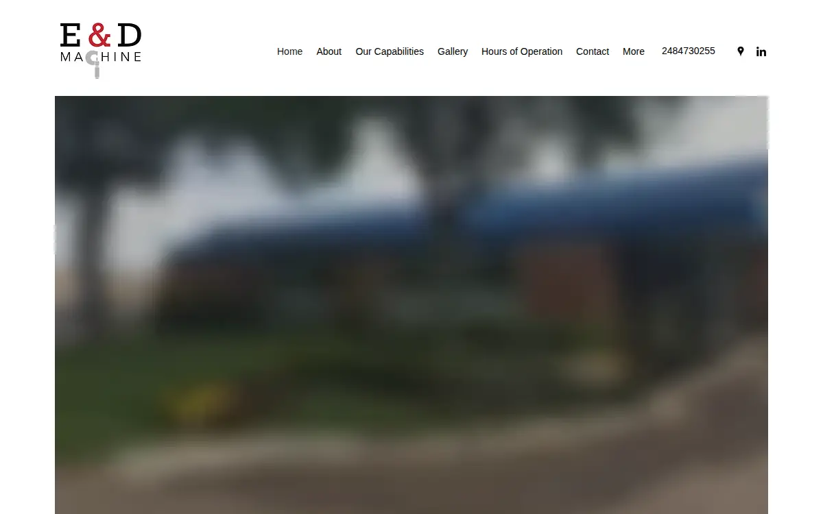 Homepage of E & D Machine Co, INC