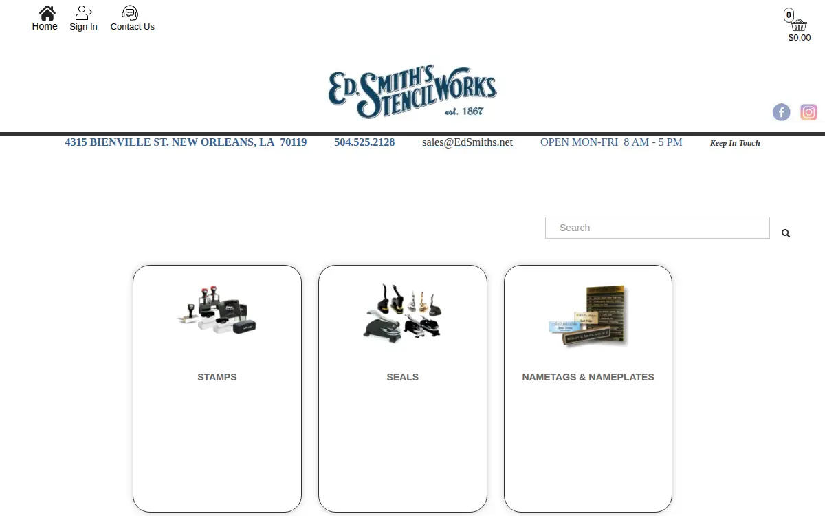 Homepage of Ed Smith's Stencil Works LTD