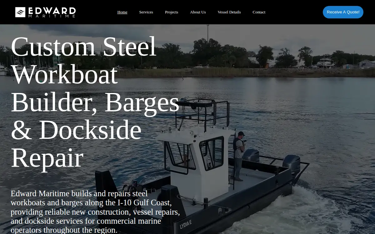Homepage of Edward Maritime LLC