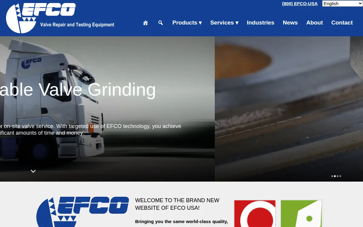 Homepage of Efco USA INC.