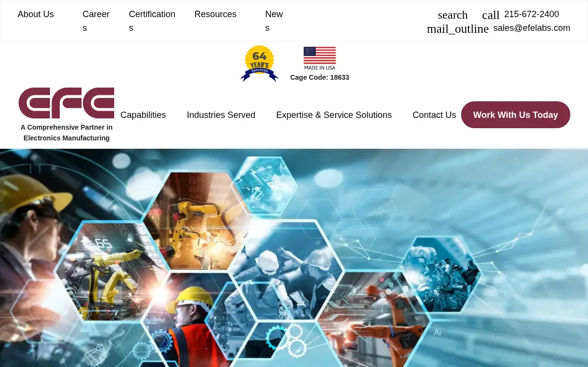 Homepage of E.f.e. Laboratories, INC.