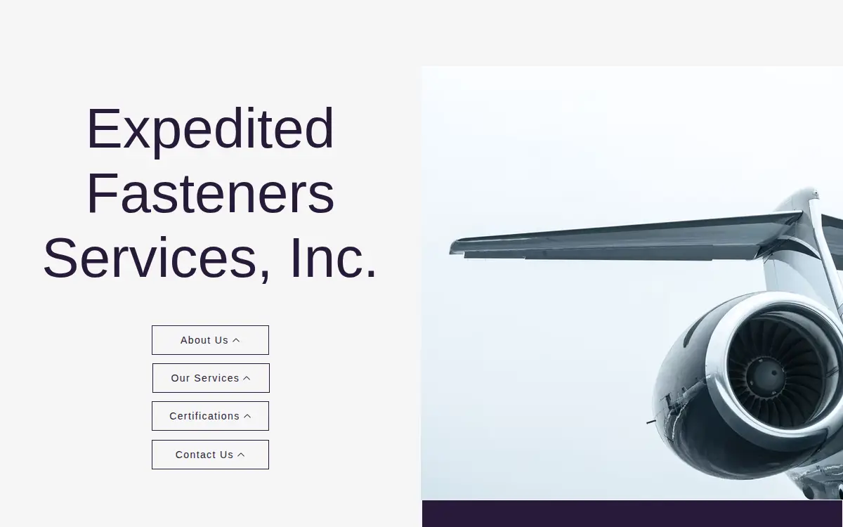 Homepage of Expedited Fastener Services INC