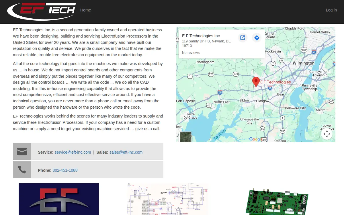 Homepage of Ef Technologies, INC.