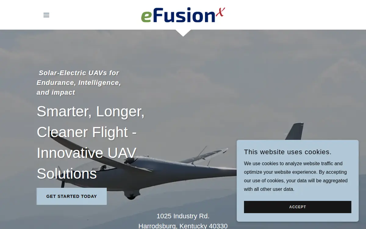 Homepage of Efusionx, INC