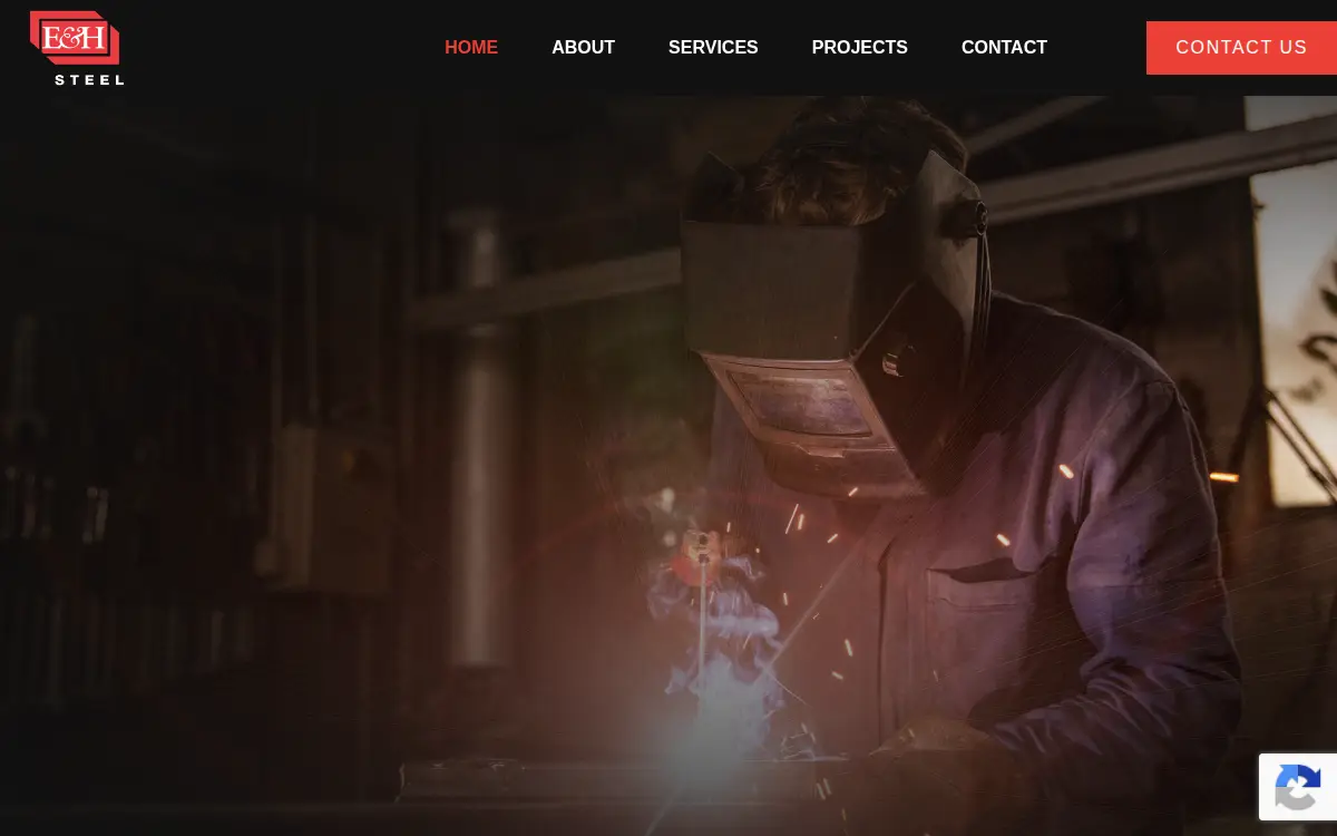 Homepage of E & H Steel Corporation, a Close Corporation