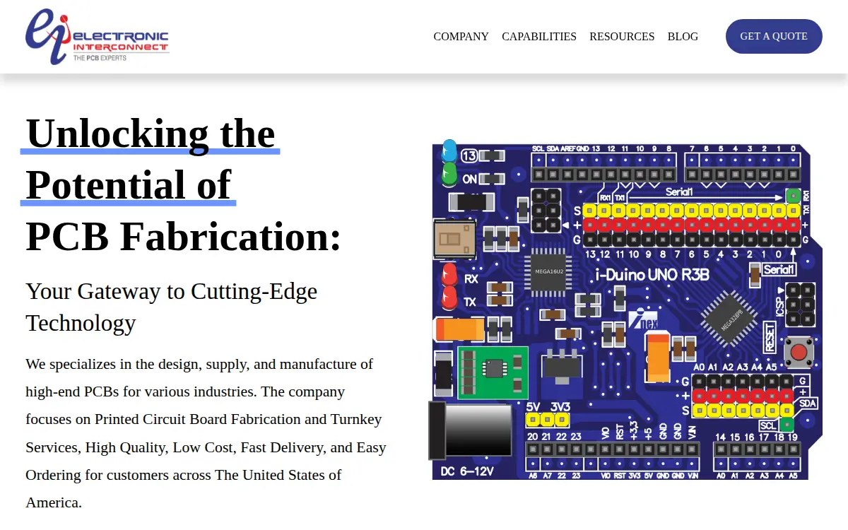 Homepage of Electronic Interconnect CORP