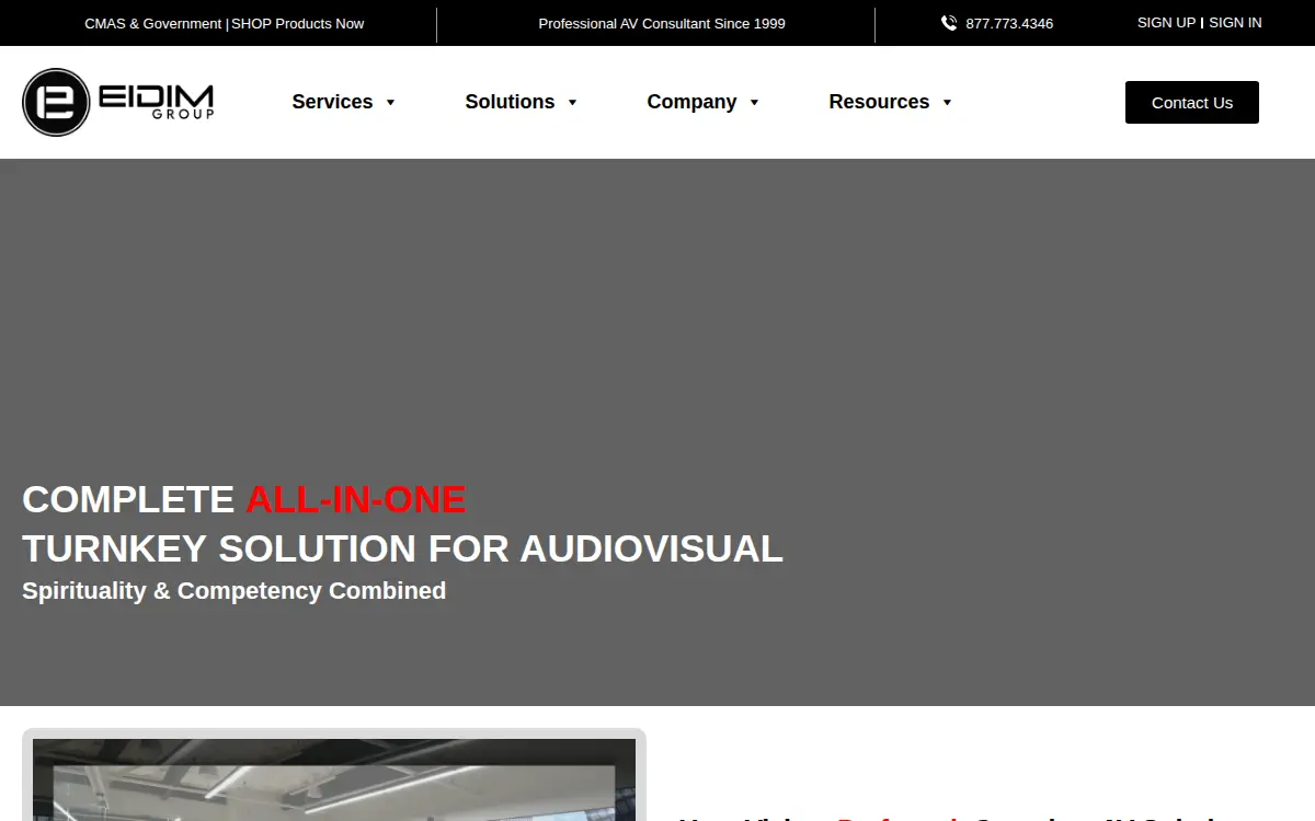 Homepage of Eidim Group INC.