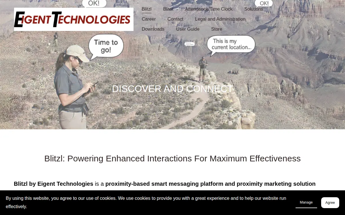 Homepage of Eigent Technologies INC