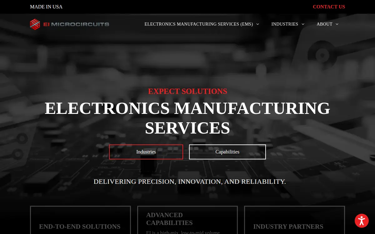 Homepage of Ei Microcircuits INC