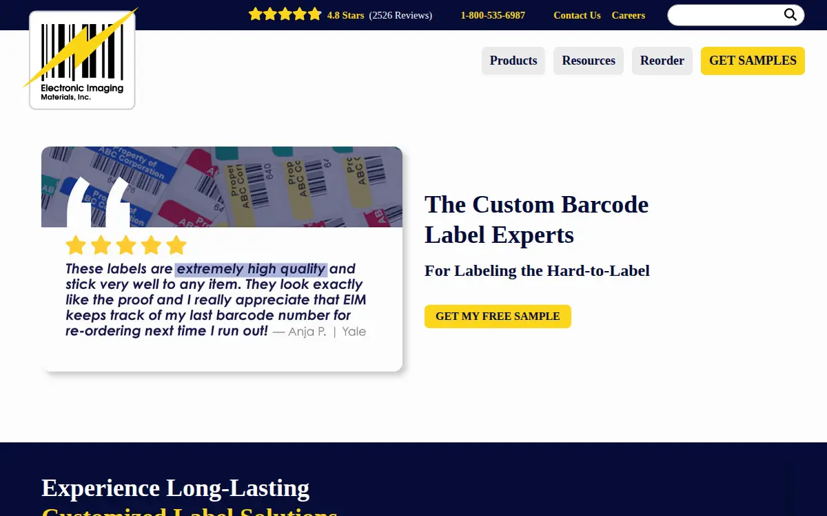 Homepage of Electronic Imaging Materials INC