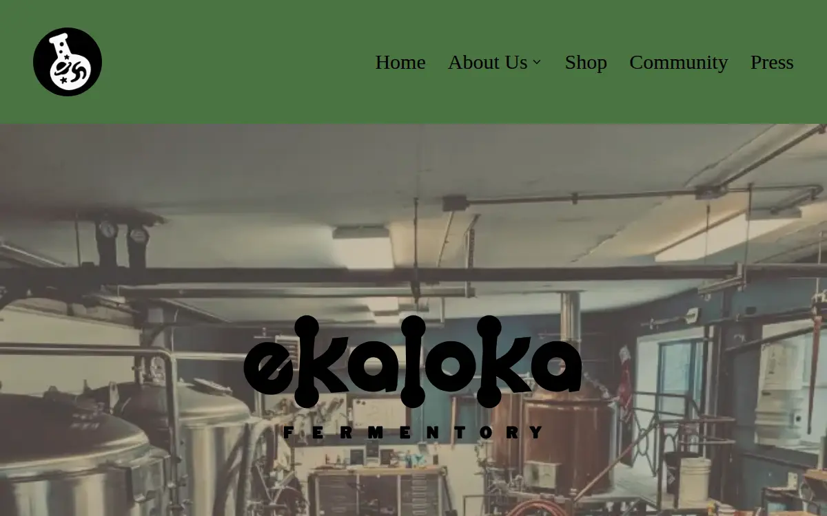 Homepage of Ekaloka Fermentory LLC