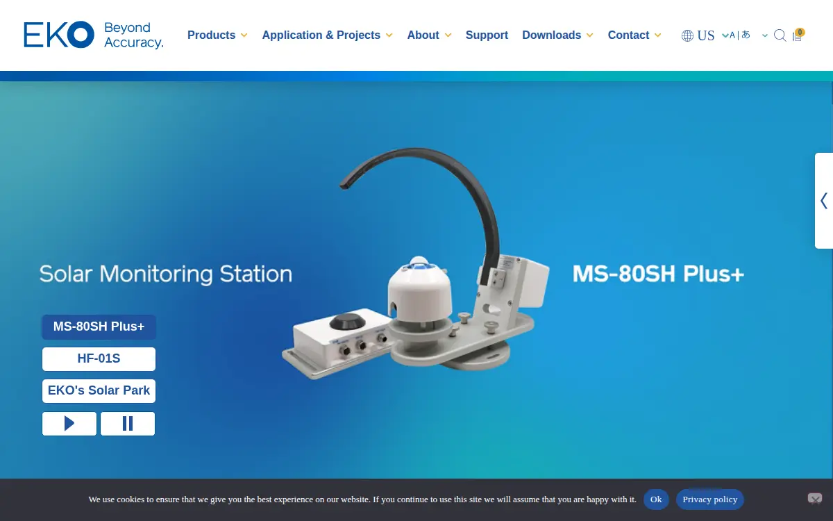 Homepage of Eko Instruments USA INC.