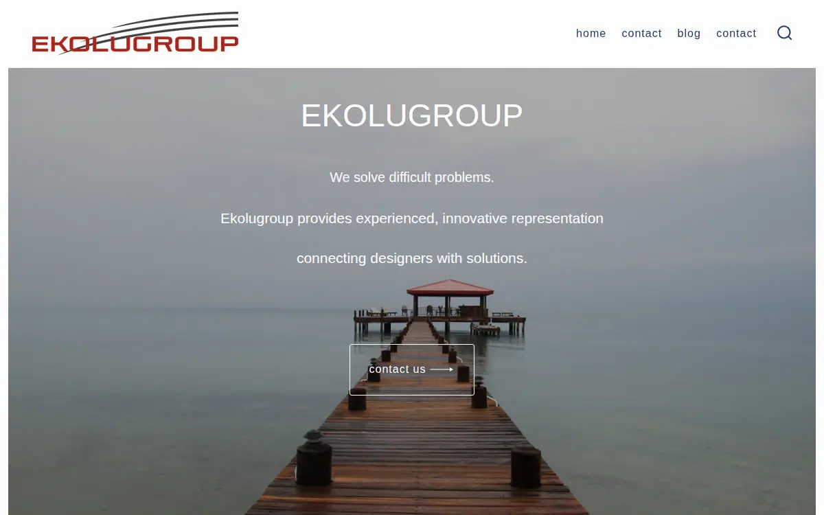 Homepage of Ekolu International LLC
