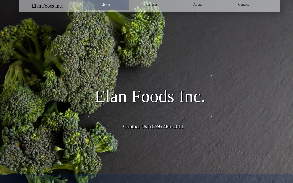 Homepage of Elan Foods INC