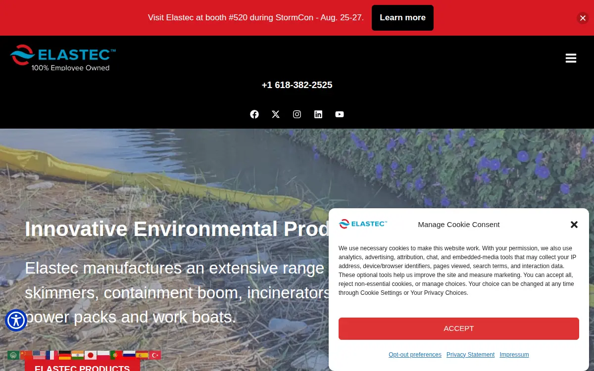 Homepage of Elastec INC