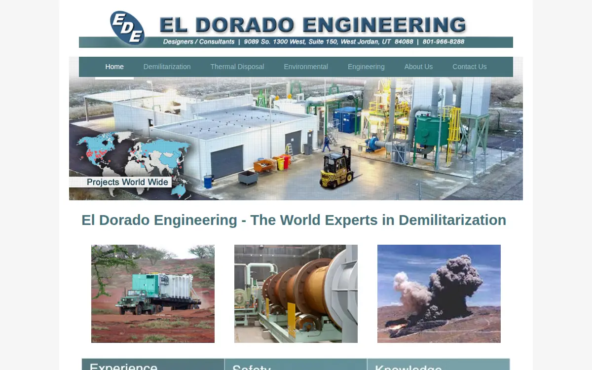 Homepage of El Dorado Engineering, INC.