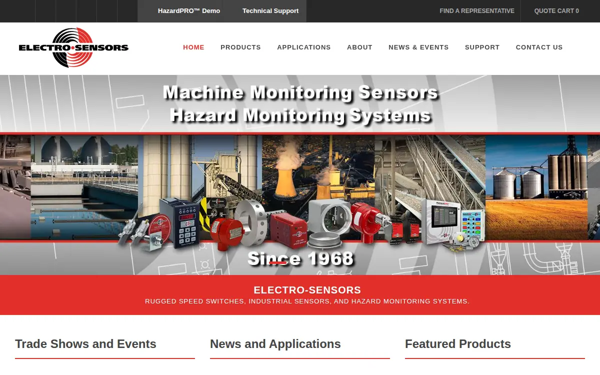 Homepage of Electro Sensors INC