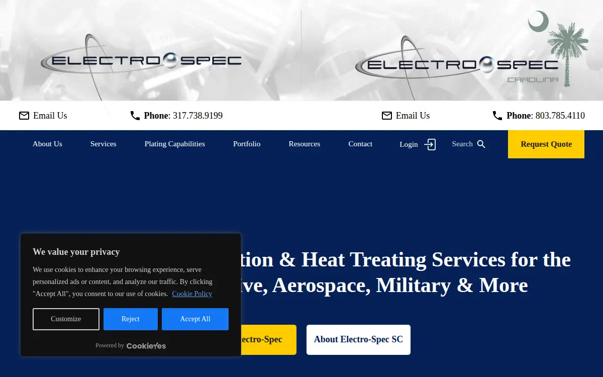 Homepage of Electro-spec INC