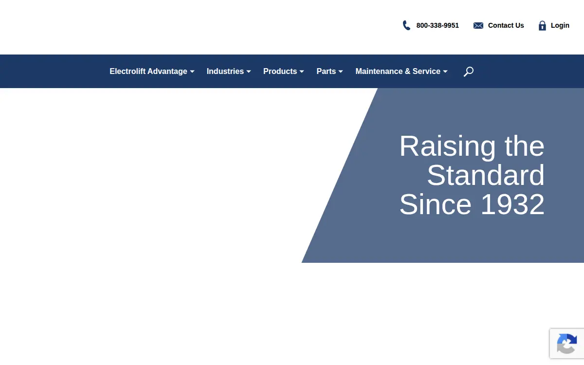 Homepage of Electro Lift, INC.