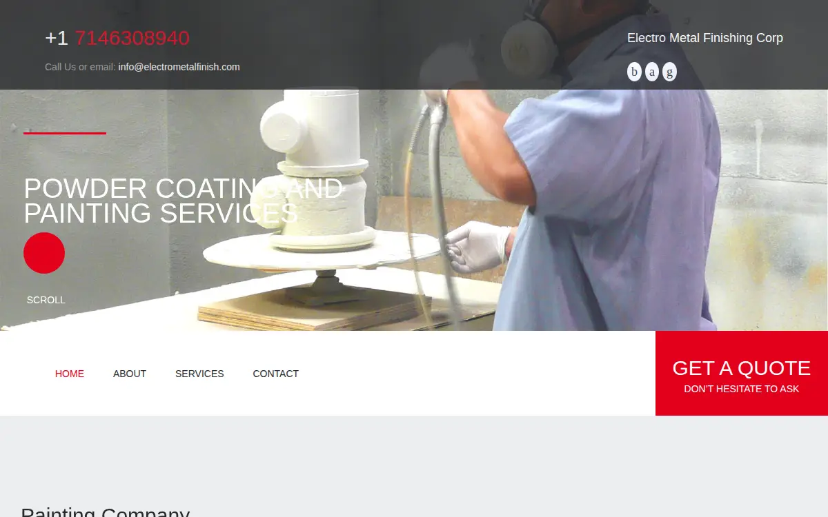 Homepage of Electro Metal Finishing CORP.
