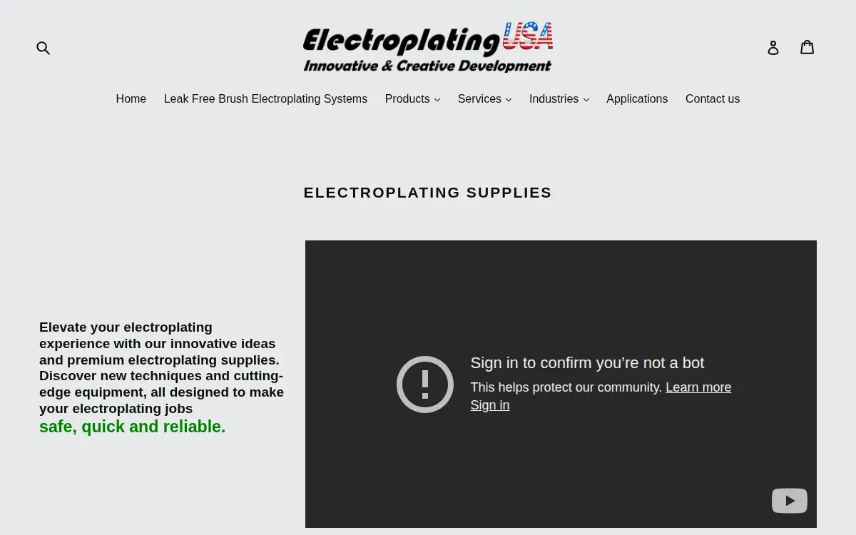 Homepage of Electroplatingusa LLC