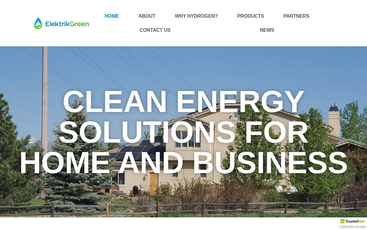 Homepage of Elektrikgreen, INC.