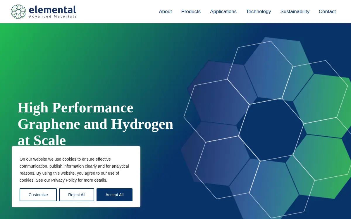 Homepage of Elemental Advanced Materials, INC