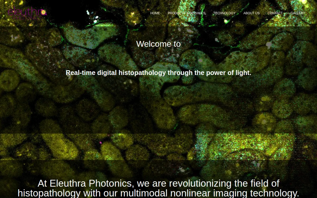 Homepage of Eleuthra Photonics, INC.