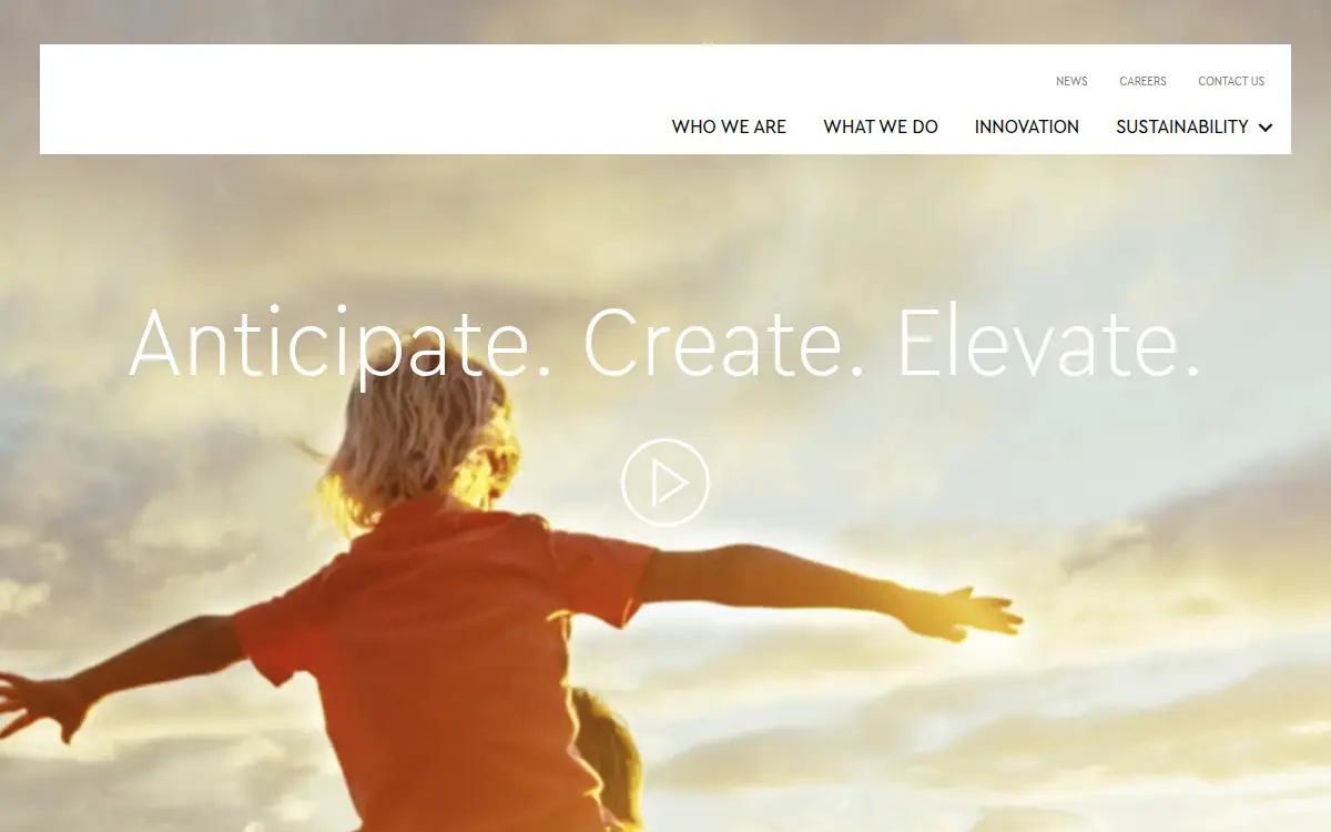 Homepage of Elevate Textiles INC