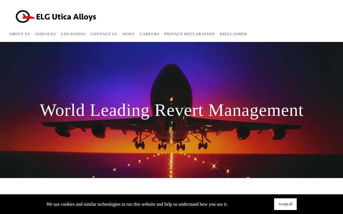 Homepage of Elg Utica Alloys, INC.