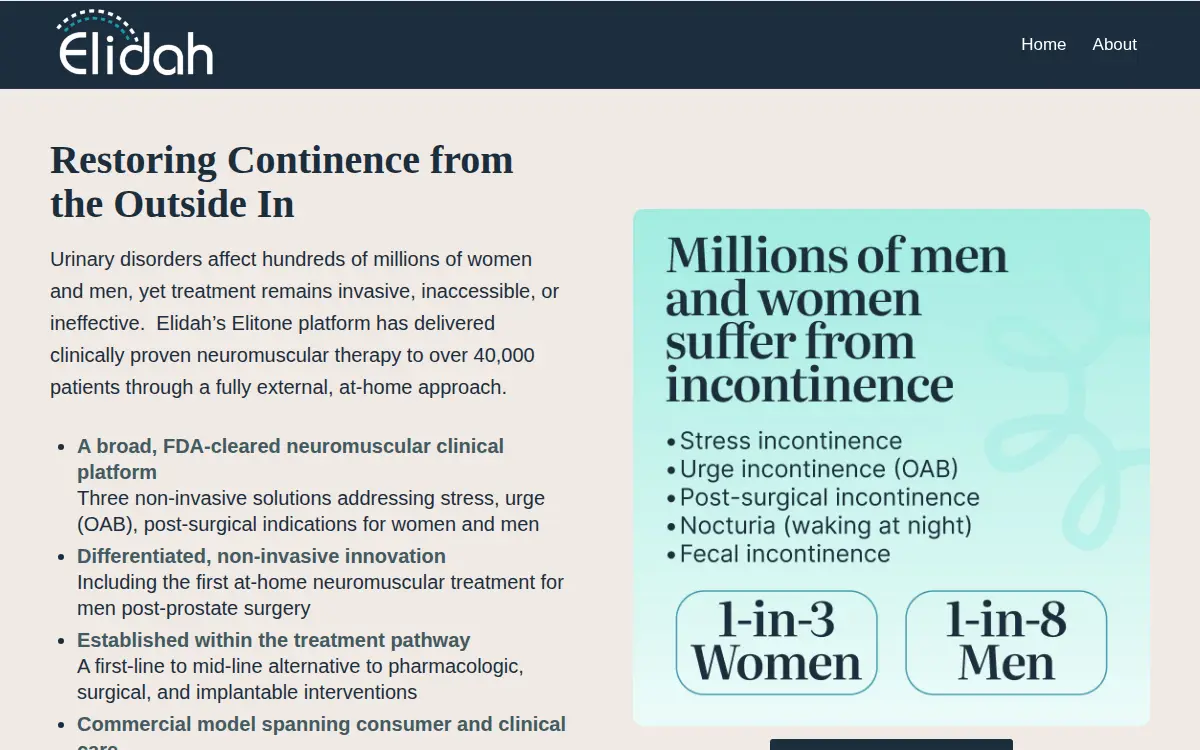 Homepage of Elidah INC
