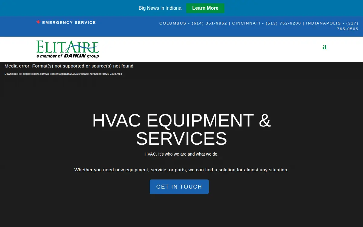 Homepage of Elitaire LLC