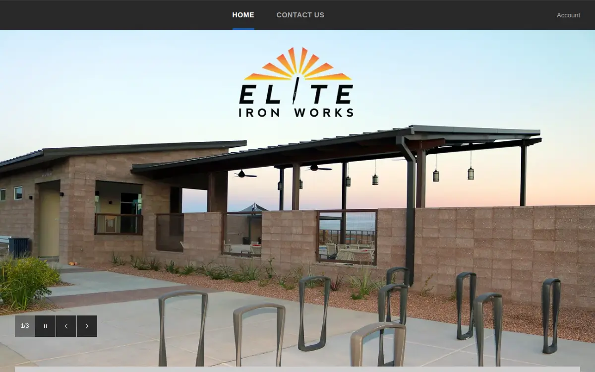 Homepage of Elite Iron Works, LLC